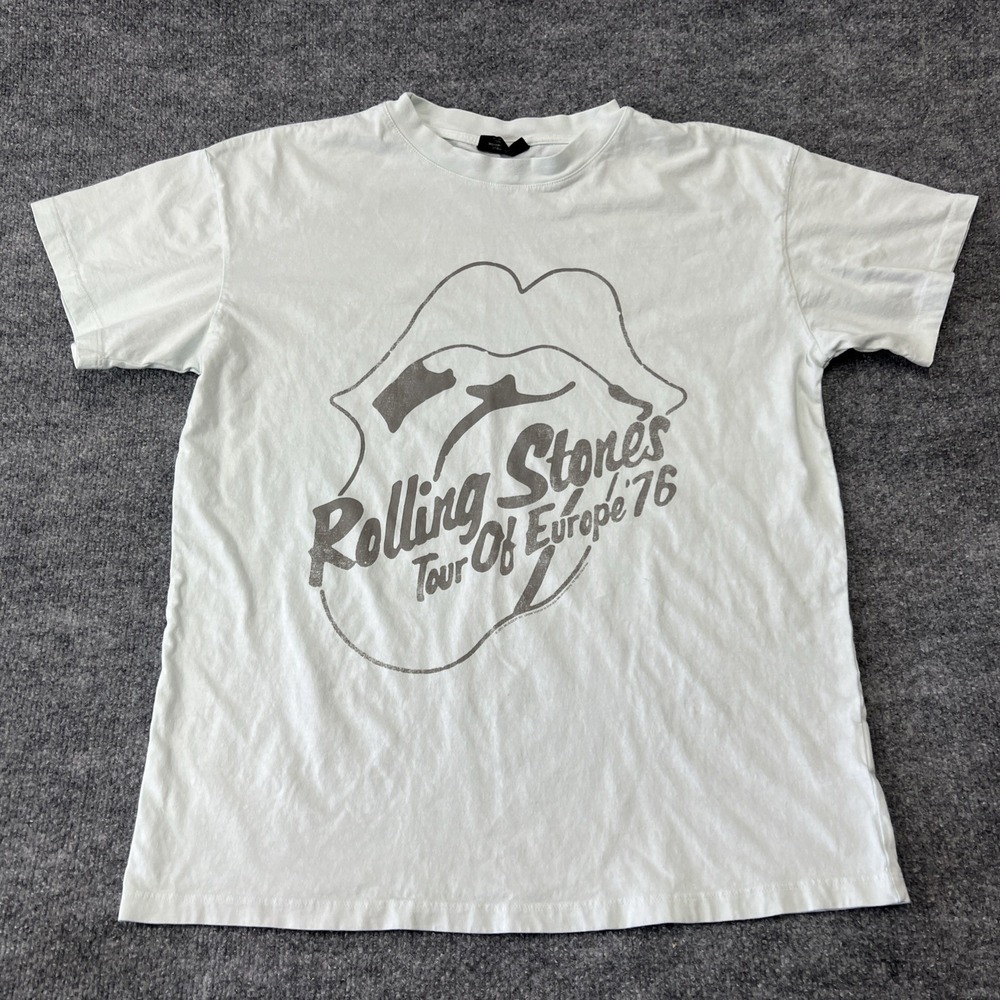 Cotton:On The Rolling Stones "Tour of Europe 76'" graphic‎ t-shirt Size M Medium